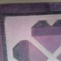 Hand Painted Needlepoint Canvas--Purple Hearts