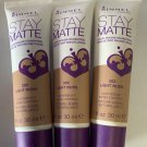 Lot of 3 - Rimmel Stay Matte Liquid Mousse Foundation, Light Nude 302