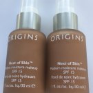 2 ORIGINS Next of Skin SPF15 Modern Moisture Makeup 14- W  Butterscotch 1oz Ea