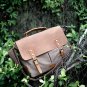 Crazy Horse Leather Men Messenger Bag,Shoulder Carrying Laptop Bag,Crossbody Canvas Bag,Briefcase