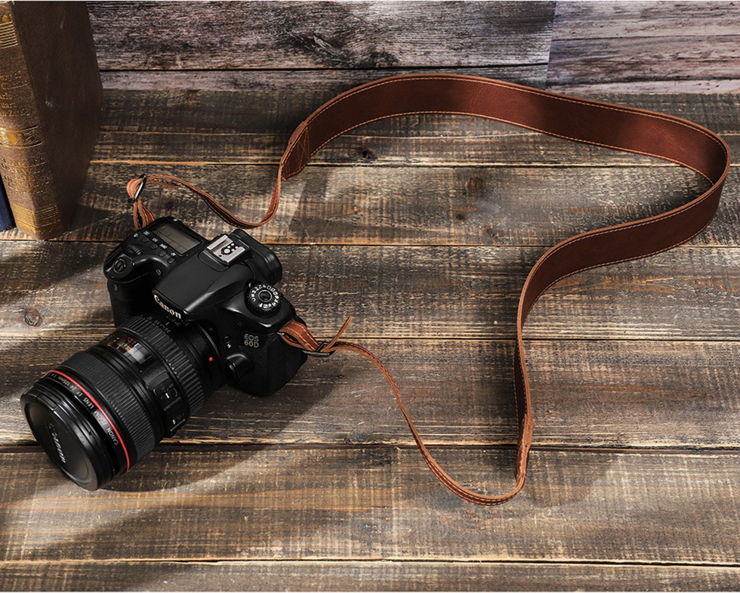 Crazy Horse Leather Camera Shoulder Strap,Leather Crossbody Strap for