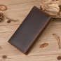 Long Leather Purse,Hand Carrying Wallet Case,Men Gift Crazy Horse Leather