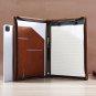 Genuine Leather Zipper A4 Writing Portfolio Case,iPad Travelling Carrying Folio with Notepad