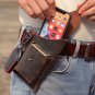 Crazy Horse Leather Waist Bag,Leather Belt Bag
