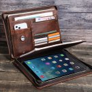 iPad 12.9 Leather Portfolio Case with Notepad,Business Folio Cover in Crazy Horse Leather