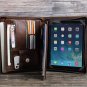iPad 12.9 Leather Portfolio Case with Notepad,Business Folio Cover in Crazy Horse Leather