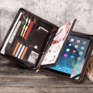 iPad 12.9 Leather Folio Case with A4 Writing Pad,Business Portfolio with Handle in Crazy Horse