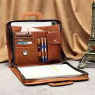 iPad 12.9 Portfolio Case with Hiden Handles,Business Zipper Laptop Folio Cover in Crazy Horse