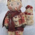 Primitive Snowman Doll & His Little Snowman Friend E-Pattern