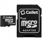 Cellet 32GB micro SD Memory Card with SD Adapter