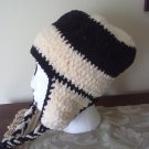 Ultrasoft Black White Crochet Hat