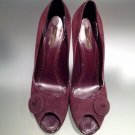 Louis Vuitton Suede Peep-Toe Pumps