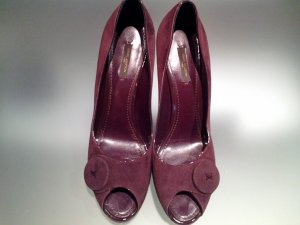 Louis Vuitton Suede Peep-Toe Pumps