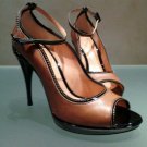 Dolce & Gabbana Peep-Toe Heels w/Ankle Strap