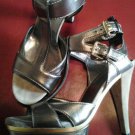 Gucci Bronze Leather Heels