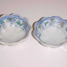 2 LOVELY VINTAGE BLUE WHITE JAPAN PORCELAIN NUT BOWLS