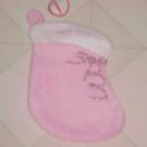 BRAND NEW PINK WHITE BABYS FIRST CHRISTMAS STOCKING BRAND NEW PINK WHITE BABYS FIRST CHRISTMAS STOCKING