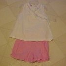 NEW GIRLS 24 MO 2 PC PINK WHITE CHECK SHORT SET NEW GIRLS 24 MO 2 PC PINK WHITE CHECK SHORT SET