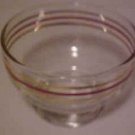 VINTAGE DEPRESSION ERA  RED GOLD BANDED GLASS SHERBET