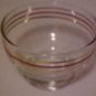 VINTAGE DEPRESSION ERA  RED GOLD BANDED GLASS SHERBET