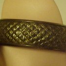 LOVELY BRASS GOLD TONE TEXTURED BANGLE BRACELET LOVELY BRASS GOLD TONE TEXTURED BANGLE BRACELET
