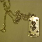 LOVELY SILVER BEST FLOWER PENDANT NECKLACE