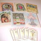 LOVELY VINTAGE 1950S SET UNUSED RELIGIOUS EASTER CARDS