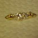GOLD & SILVER TONE RHINESTONE PIN BROOCH