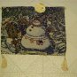 BRAND NEW CHRISTMAS SNOWMAN TASSELED WALL TAPESTRY