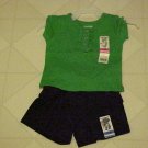 NEW GARANIMALS 12 MO OUTFIT GREEN T-SHIRT NAVY SHORTS NEW GARANIMALS 12 MO OUTFIT GREEN T-SHIRT NAVY SHORTS