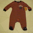 NEW 0-3 MO MY 1ST HALLOWEEN ORANGE BAT FOOTED PAJAMAS NEW 0-3 MO MY 1ST HALLOWEEN ORANGE BAT FOOTED PAJAMAS