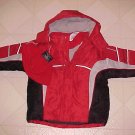 NEW FADED GLORY18 MO BOYS RED WINTER JACKET HAT MITTENS