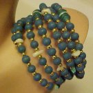 BRAND NEW TURQUOISE BLUE WOOD BEAD WRAP BRACELET BRAND NEW TURQUOISE BLUE WOOD BEAD WRAP BRACELET