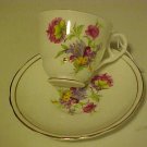 LOVELY FLORAL ROYAL STAFFORD ENGLAND TEACUP & SAUCER