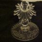 BEAUTIFUL VINTAGE ELEGANT ETCHED GLASS CANDLE HOLDER