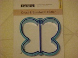 BRAND NEW BLUE BUTTERFLY SHAPED CRUST & SANDWICH CUTTER KITCHEN UTENSIL