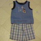 BRAND NEW 3-6 MO DISNEY MICKEY MOUSE SLEEVLESS TOP & PLAID SHORTS BRAND NEW 3-6 MO DISNEY MICKEY MOUSE SLEEVLESS TOP & PLAID SHORTS