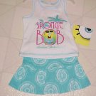 NEW NICKELODEON SPONGEBOB SQUAREPANTS TOP AND SKIRT SKIRTED SHORTS SIZE 12 MO NEW NICKELODEON SPONGEBOB SQUAREPANTS TOP AND SKIRT SKIRTED SHORTS SIZE 12 MO