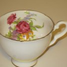 VINTAGE ROYAL STAFFARD ENGLAND BONE CHINA RED ROSES & FLOWERS TEA CUP TEACUP