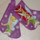 New Disney Tinker Bell Fairy Purple Set 2 Felt Christmas Stocking Ornaments