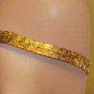 LOVELY VINTAGE GOLD TONE BRICKS PATTERN LINKS BRACELET