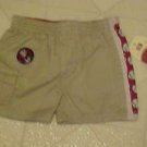 BRAND NEW SIZE 0-3 MONTH FADED GLORY BASEBALL PATTERN KHAKI SHORTS BRAND NEW SIZE 0-3 MONTH FADED GLORY BASEBALL PATTERN KHAKI SHORTS