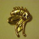 FUN GOLD TONE SMILING HONEY BEE LAPEL HAT TACK PIN BROOCH