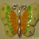 LOVELY COLORFUL ENAMELED RHINESTONE BUTTERFLY PIN BROOCH LOVELY COLORFUL ENAMELED RHINESTONE BUTTERFLY PIN BROOCH