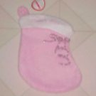 Brand New Soft Plush Pink Baby Girl Baby's First Christmas Stocking