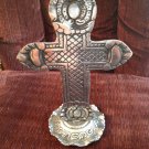 Silver Metal Crucifix Jesus Christ Corpus Figurine Christianity Faith Religion
