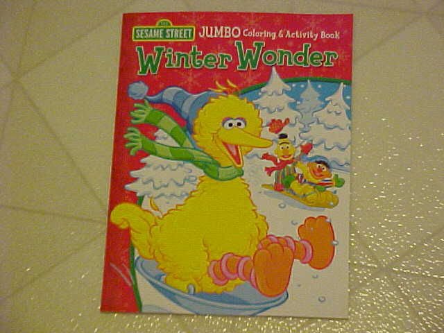 New Coloring & Activity Book Sesame Street Winter Wonder Elmo Big Bird ...