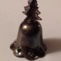 Bell Christmas Pine Tree Silver Silverplated India Cutout Decoration