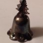 Bell Christmas Pine Tree Silver Silverplated India Cutout Decoration