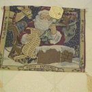 New Tapestry Wall Hanging Christmas Santa Claus Wood Dowel Gold Tassels 13"x16" New Tapestry Wall Hanging Christmas Santa Claus Wood Dowel Gold Tassels 13"x16"
